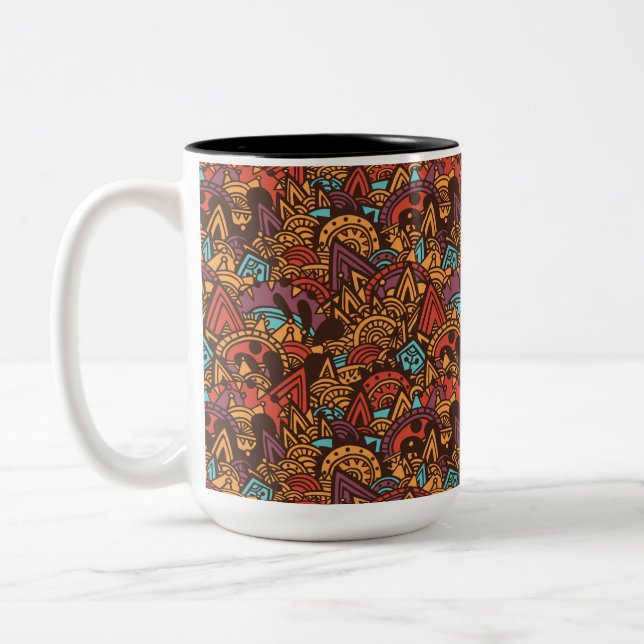 Caneca De Café Em Dois Tons Fantasia maia (Esquerda)