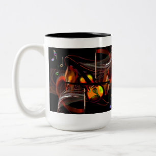 Caneca De Café Em Dois Tons Fantasia musical