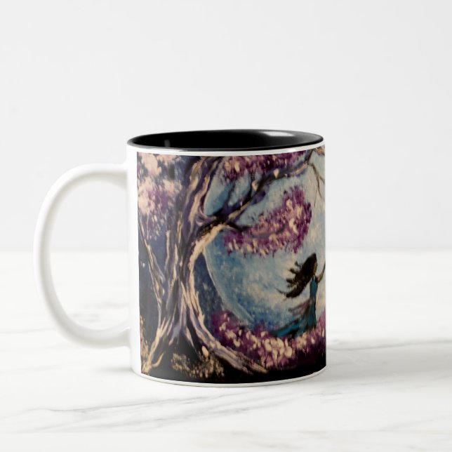 Caneca De Café Em Dois Tons Fantasia Roxa (Esquerda)