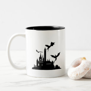 Caneca De Café Em Dois Tons Fantasia Vintage Dragão