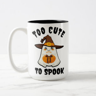 Caneca De Café Em Dois Tons Fantasma bonito demais para diversão de cartoon