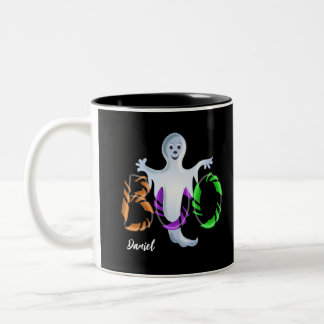 Caneca De Café Em Dois Tons Fantasma BOO de balas 3D do Halloween Mug