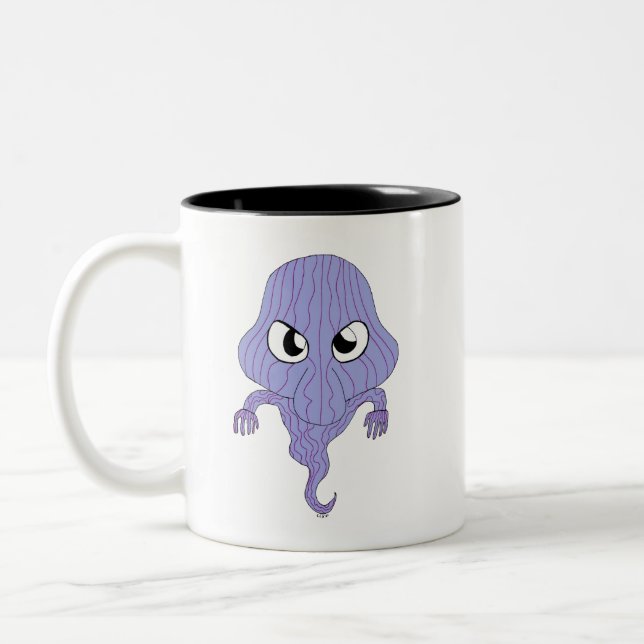 Caneca De Café Em Dois Tons fantasma estilo chibi (Esquerda)