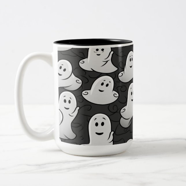 Caneca De Café Em Dois Tons Fantasmas Amigáveis (Esquerda)