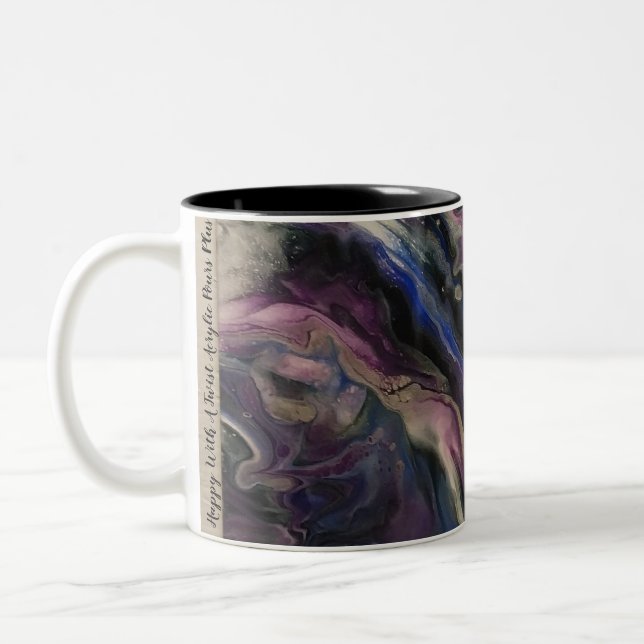Caneca De Café Em Dois Tons Fantasy Paint Pour Mug (Esquerda)
