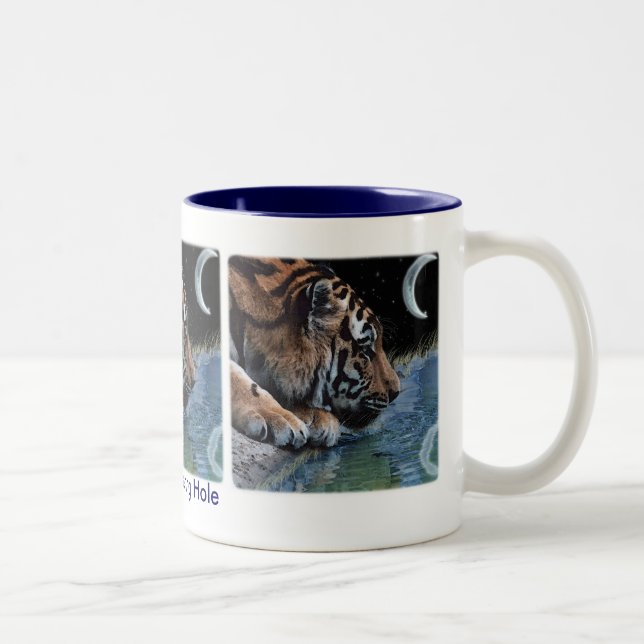 Caneca De Café Em Dois Tons Fantasy Tiger & Moon (Direita)