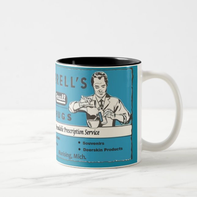 Caneca De Café Em Dois Tons Farell droga Munising, MI (Direita)