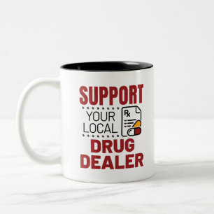 Caneca De Café Em Dois Tons Farmacêutico Suporte Ao Seu Revendedor Local De M
