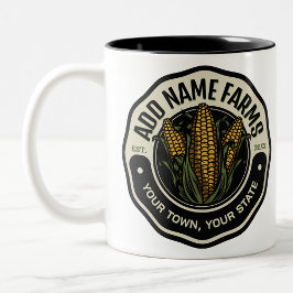 Caneca De Café Em Dois Tons Farmer de Fazenda de Milho Doce