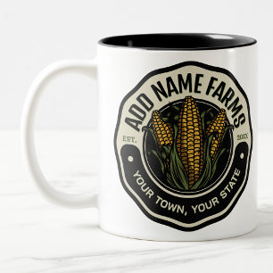 Caneca De Café Em Dois Tons Farmer de Fazenda de Milho Doce