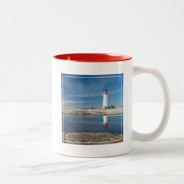 Caneca De Café Em Dois Tons Farol | Canadá da angra de Peggy (Direita)
