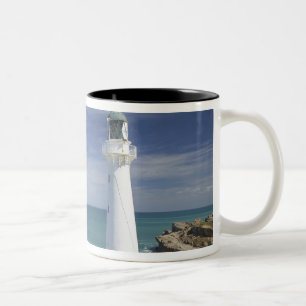 Caneca De Café Em Dois Tons Farol Castle Point, Castlepoint, Wairarapa,