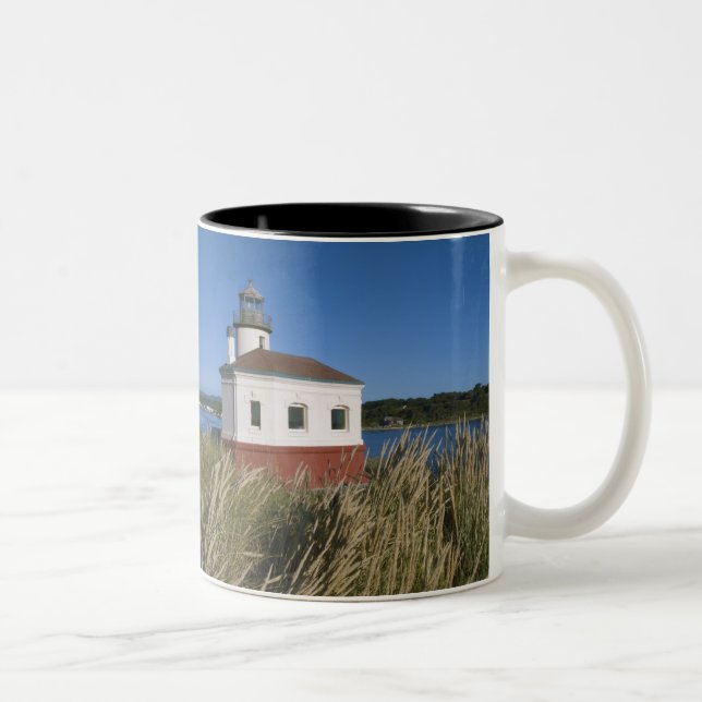 Caneca De Café Em Dois Tons Farol Coquille River, Oregon, EUA (Direita)