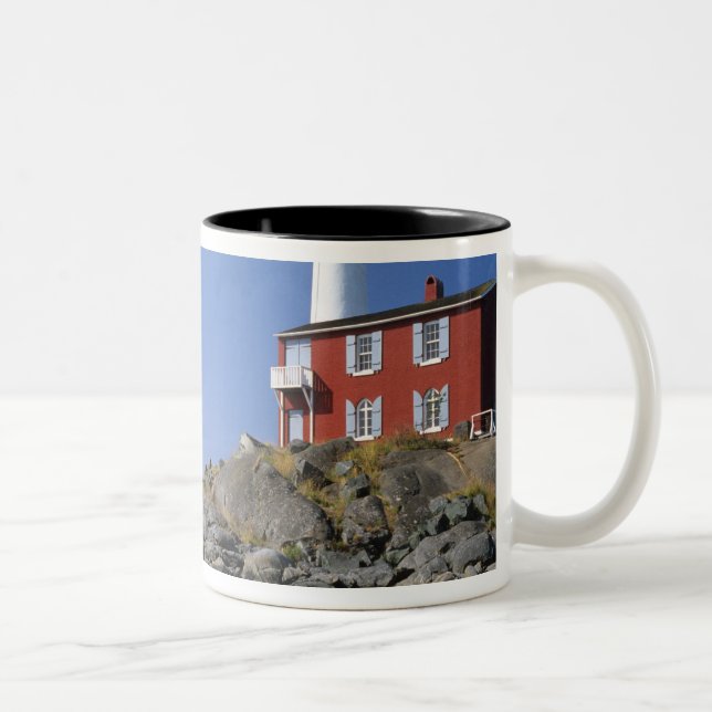 Caneca De Café Em Dois Tons Farol de Fisgard no Fort Rodd Hill (Direita)