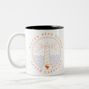 Caneca De Café Em Dois Tons Farol de Hilton Head Island