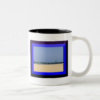 Caneca De Café Em Dois Tons Farol de Lake Michigan Shores