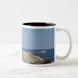 Caneca De Café Em Dois Tons Farol de Portland Head, Cape Elizabeth,Maine,