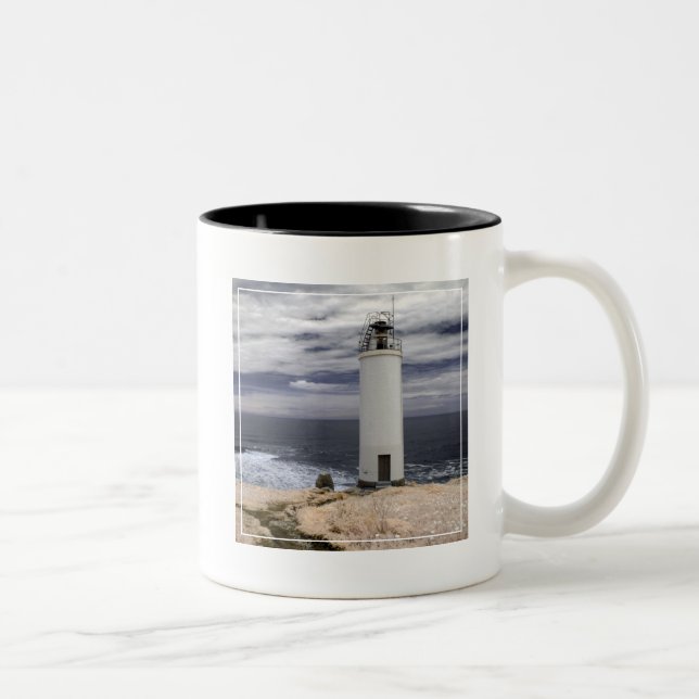 Caneca De Café Em Dois Tons Farol | Galiza de Laxe, espanha (Direita)