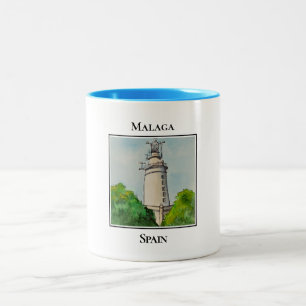 Caneca De Café Em Dois Tons Farol no Porto, Málaga Espanha