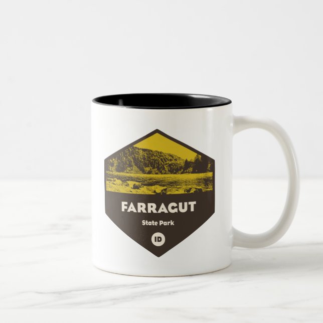 Caneca De Café Em Dois Tons Farragut State Park Idaho (Direita)