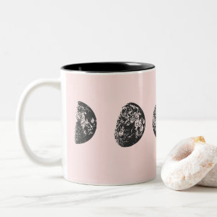Caneca De Café Em Dois Tons Fases da Lua