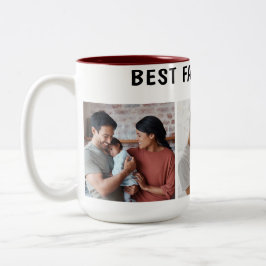 Caneca De Café Em Dois Tons Father Photo Collage Custom Giant