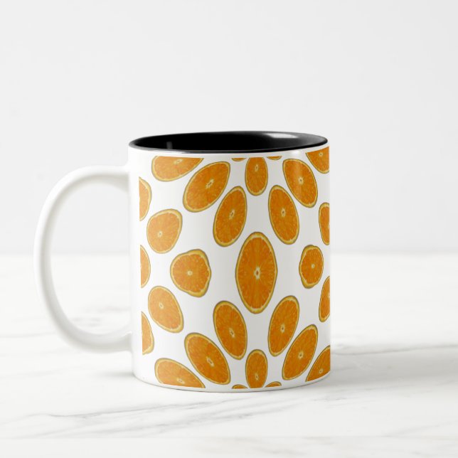 Caneca De Café Em Dois Tons Fatias Laranja (Esquerda)
