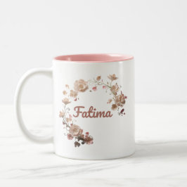 Caneca De Café Em Dois Tons Fatima Floral Mug