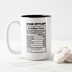 Caneca De Café Em Dois Tons fatos de trabalho sobre Stylist de cabelo bonito