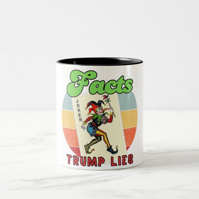 Caneca De Café Em Dois Tons Fatos Trump Mentiras (Centro)