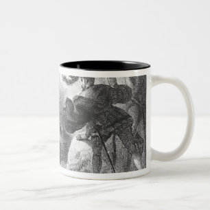 Caneca De Café Em Dois Tons Faust e Mephistopheles nas bruxas