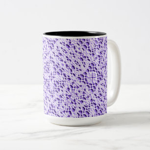 Caneca De Café Em Dois Tons Faux Crotchet Mauve