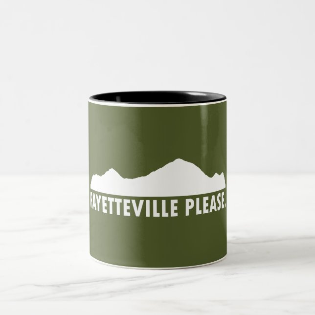 Caneca De Café Em Dois Tons Fayetteville Arkansas, por favor (Centro)