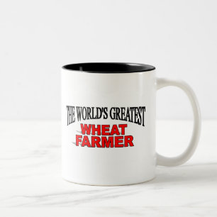 Caneca De Café Em Dois Tons Fazendeiro de trigo do mundo o grande