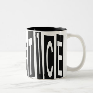 Caneca De Café Em Dois Tons Fazer Justiça Mug