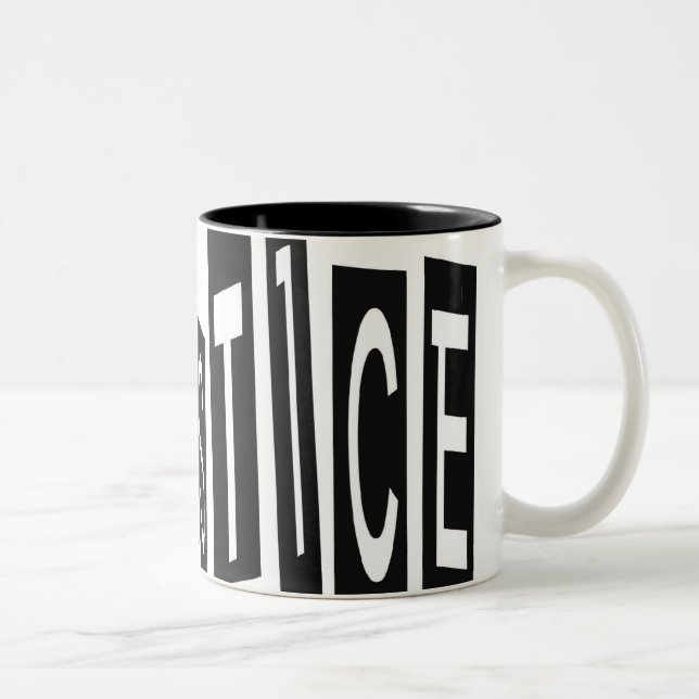 Caneca De Café Em Dois Tons Fazer Justiça Mug (Direita)