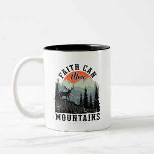 Caneca De Café Em Dois Tons Fé Pode Mover Montanhas