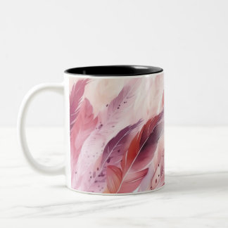 Caneca De Café Em Dois Tons Feather Design