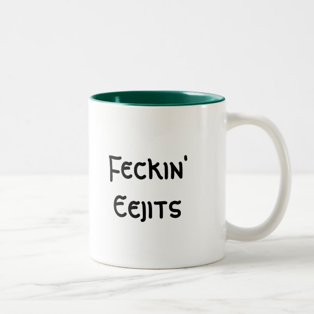Caneca De Café Em Dois Tons Feckin Eejits (Direita)