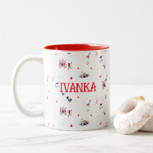 Caneca De Café Em Dois Tons feira de circo personalizada inspirada em carnaval