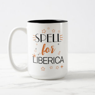 Caneca De Café Em Dois Tons Feitiço para o Café Raro de Bruxa Liberica de Hall
