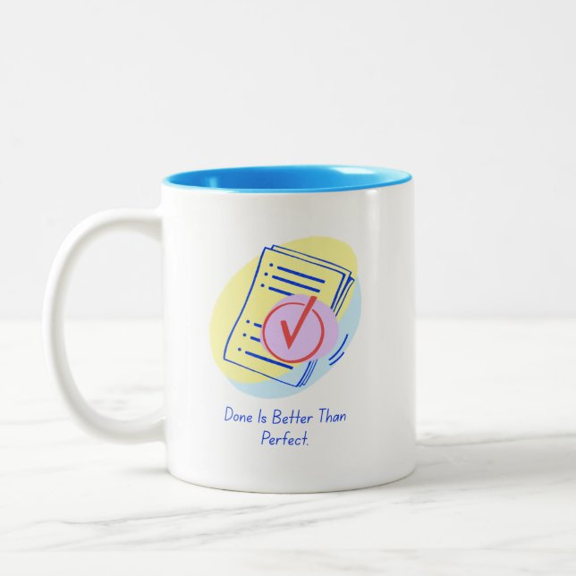 Caneca De Café Em Dois Tons Feito Bebe Perfect Mug (Esquerda)