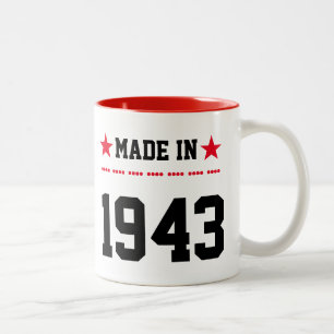 Caneca De Café Em Dois Tons Feito em 1943