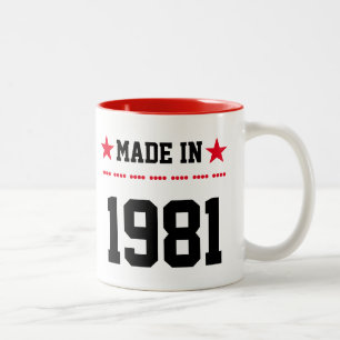 Caneca De Café Em Dois Tons Feito em 1981