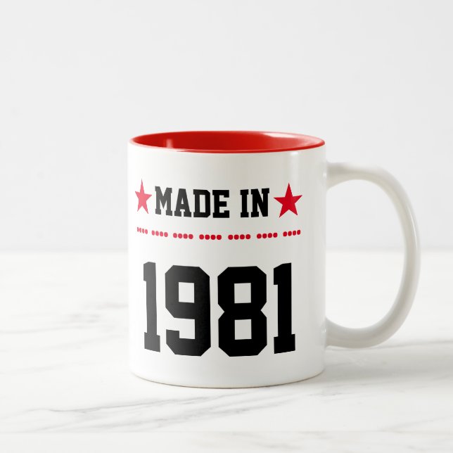 Caneca De Café Em Dois Tons Feito em 1981 (Direita)