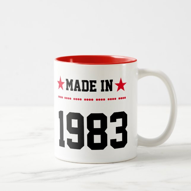 Caneca De Café Em Dois Tons Feito em 1983 (Direita)