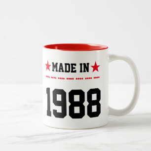 Caneca De Café Em Dois Tons Feito em 1988