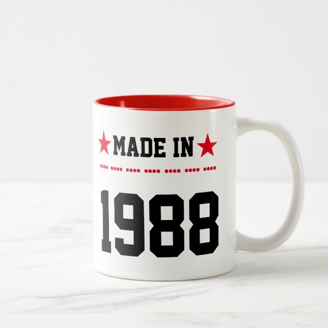 Caneca De Café Em Dois Tons Feito em 1988 (Direita)