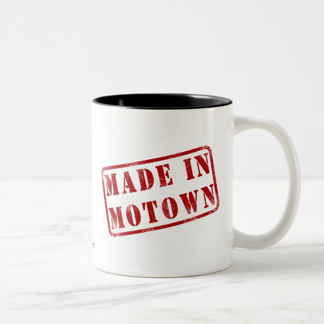 Caneca De Café Em Dois Tons Feito em Motown (Direita)