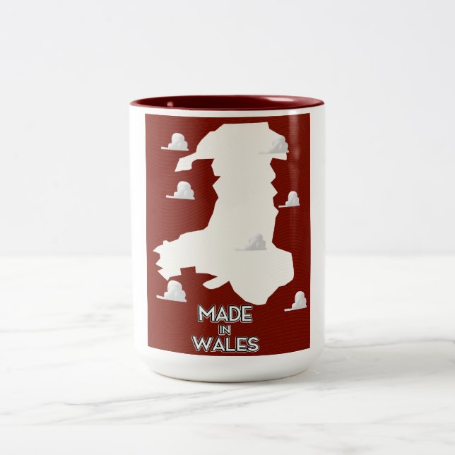 Caneca De Café Em Dois Tons Feito no País de Gales (Centro)